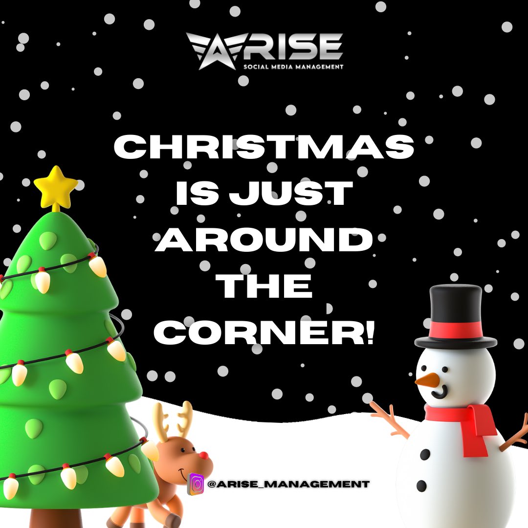 arisemgmt's tweet photo. It’s getting so close to Christmas and most businesses are ready to shut for the year🎄.. Not us though!

We are open all the way through the Christmas Holidays and continuing to manage your Social Media Platforms smoothly as ever🎅🏼

Send us a DM💬

#socialmediamanager https://t.co/6ePnmAgr4b