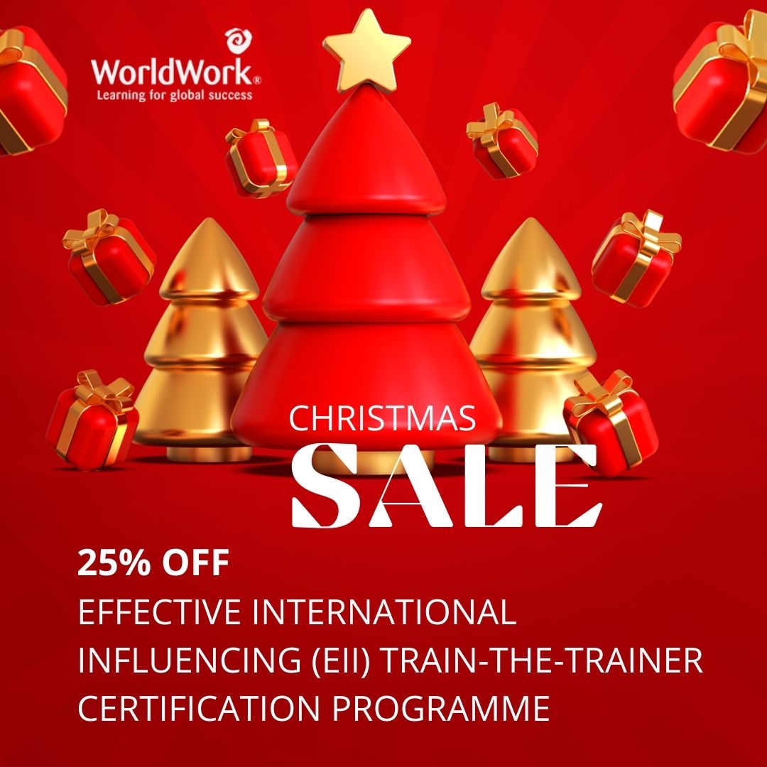 worldworkltd's tweet photo. We have a special gift for you! 25% on the Effective International Influencing (EII) programme registration - only until 31 December. Learn more about EII and register today: https://t.co/q9mn5kOHXe https://t.co/XLWoA9GhMG