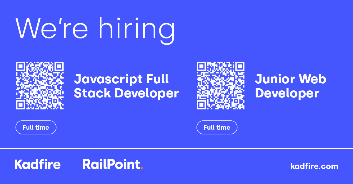 KadfireLtd's tweet photo. @KadfireLtd we're expanding our digital team.

If you want to work with a company that takes customer experience seriously, get in touch.

#digital #vacancy #customerexperience #webdeveloper #fullstackdeveloper #frontenddeveloper https://t.co/mSZhnAHhiD