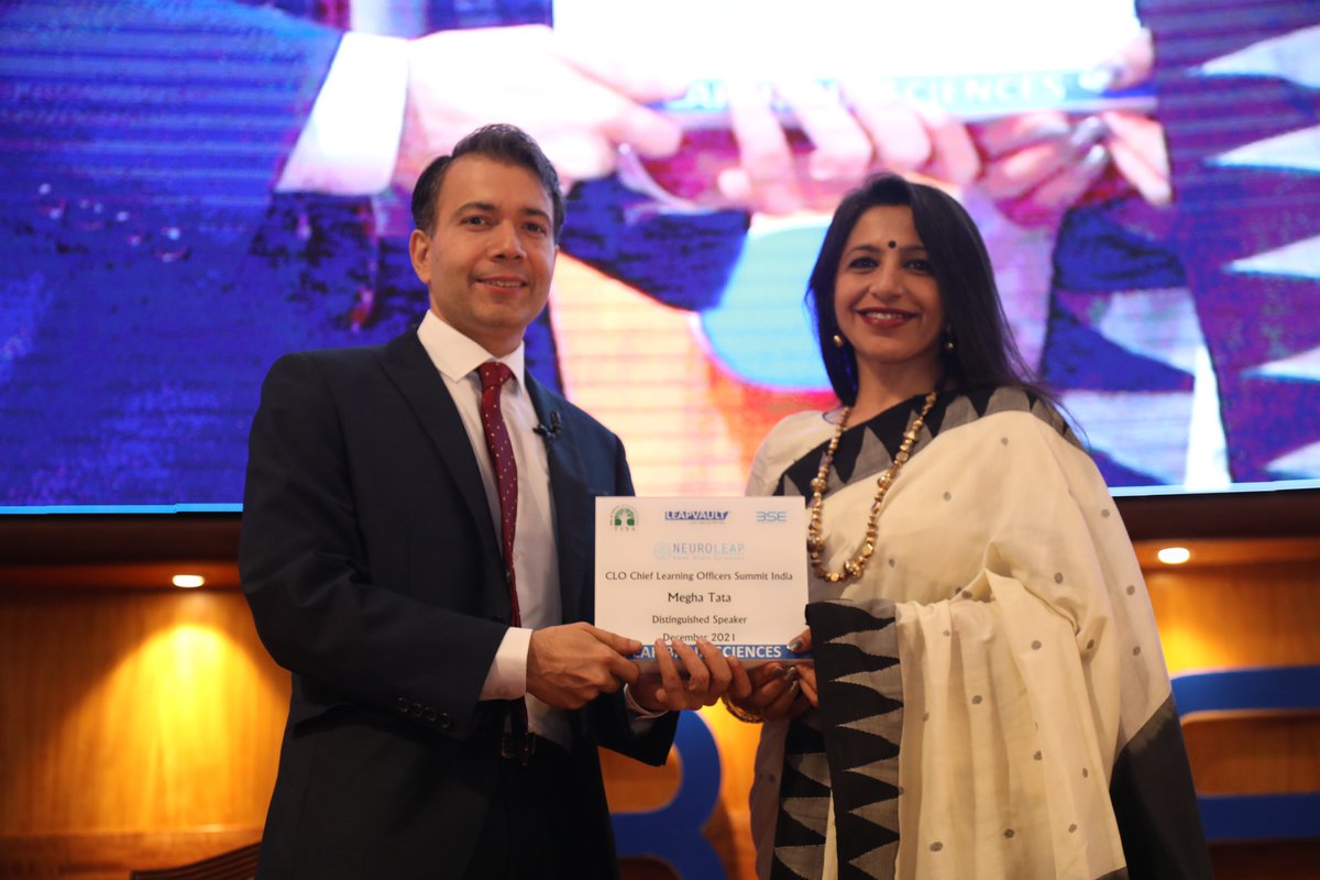 It was great to have <a href="/mtata0503/">Megha Tata</a> ,MD-South Asia @DiscoveryIncTV share her insights and learnings on the CEO Panel titled Learning &amp; Disruption: Self &amp; Organisation moderated by <a href="/KBagrodia/">Kumaar Bagrodia</a>,Founder <a href="/NeuroLeap/">NeuroLeap</a> at <a href="/BSEIndia/">BSE India</a>. <a href="/Leapvault/">LeapVault</a> <a href="/CLOSummitIndia/">CLO Summit India</a> #mindset #growth #learning