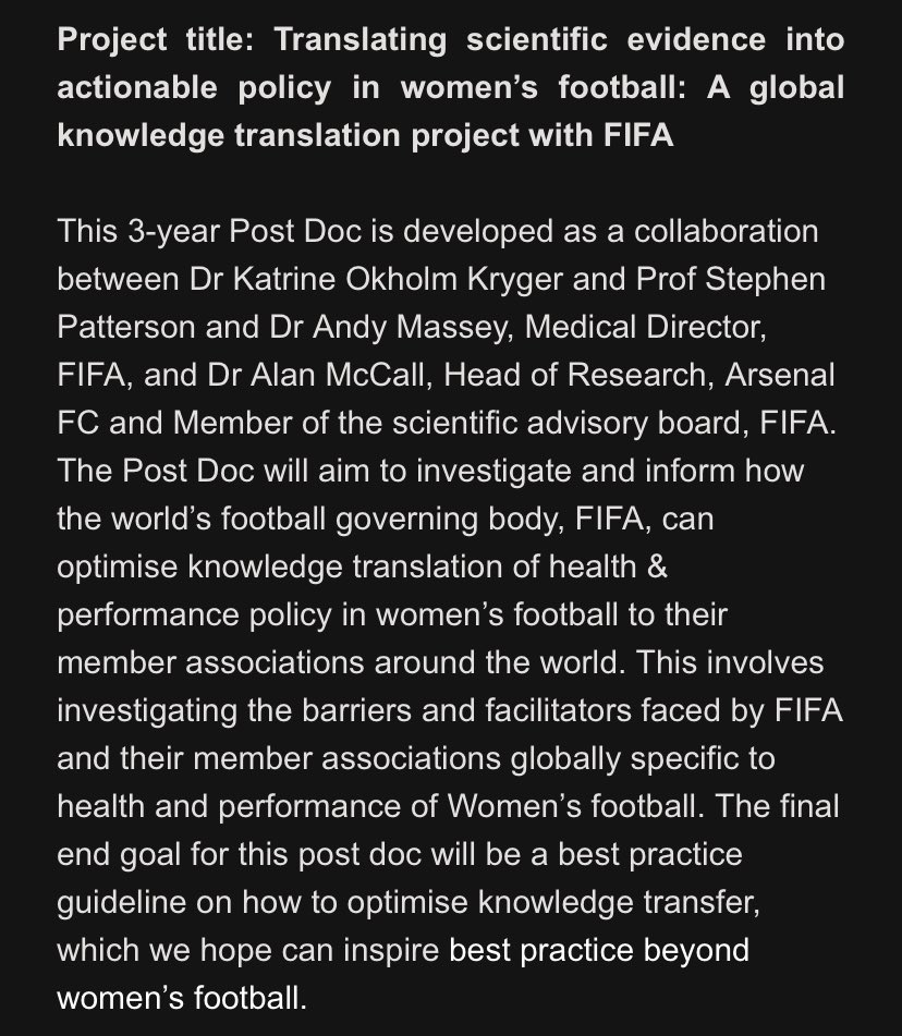 Spoiler alert 🚨: thank you 🙏@YourStMarys for funding our 3-year Vice Chancellor's Post-Doctoral Researcher Role! JOB ADVERT OUT SOON! Team is @Alan_McCall_ @andy_massey @stephen_patt, myself and (you?) @FIFAMedical @StMarysSAHPS