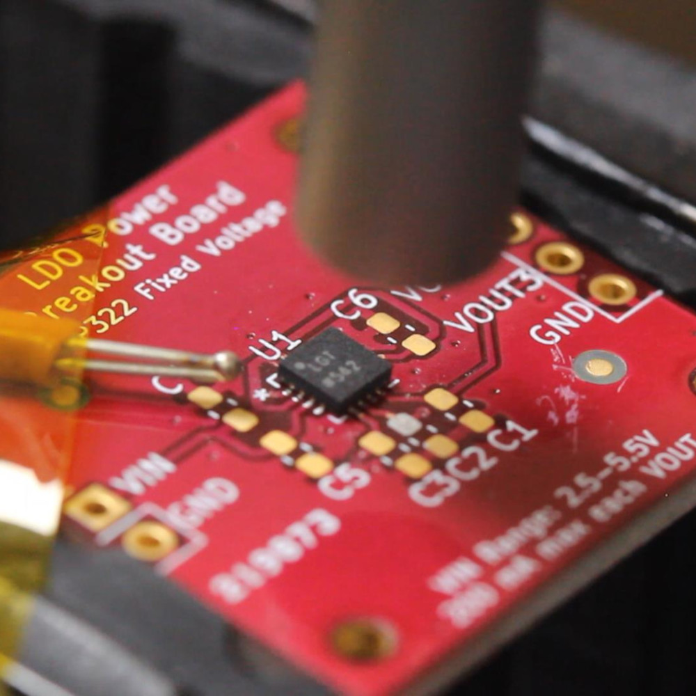How to Solder a QFN Component Using a Hot Air Rework Station by <a href="/ShawnHymel/">Shawn Hymel</a>  dky.bz/33yWNBX  #howto