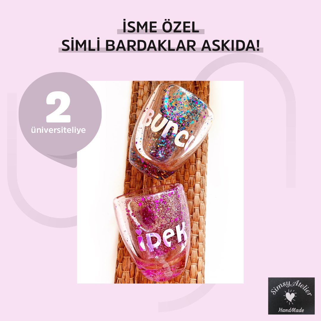 Askıda Simsy Atelier desteğiyle "İsme özel hazırlanmış Kar Küreli Simli Bardaklar" var! RT'leyen 2 üniversiteliye hediye! Detaylar: bit.ly/3Fgy6YW