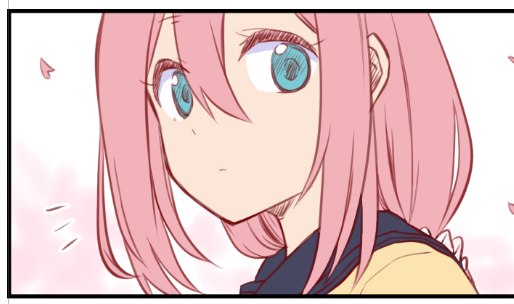 次の話は原作12巻最終話辺りの話になるので髪型も二年生に(アホ毛外はね無し&前髪横毛伸び) 