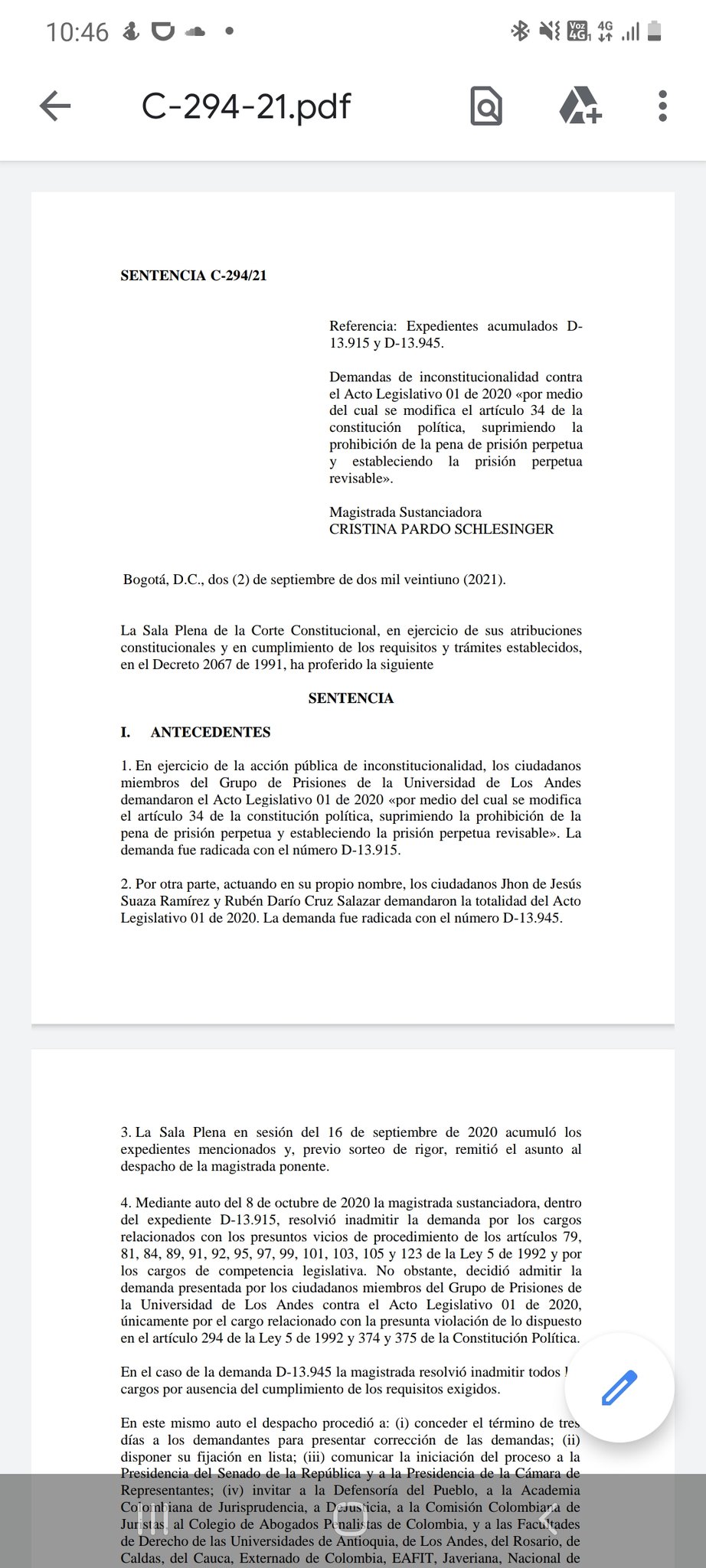 Divulgación Jurídica ⚖️ on Twitter "Sentencia por medio de la cual se