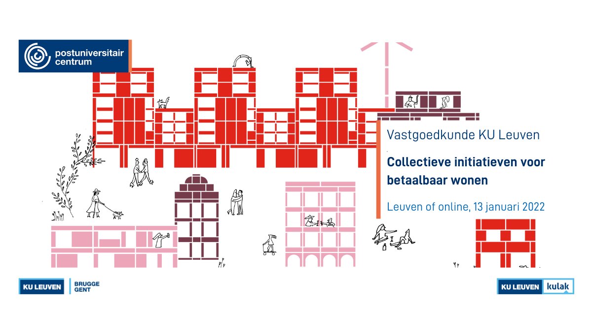Collaboratieve woonvormen zijn een belangrijk alternatief bij het streven naar en realiseren van kwalitatieve en betaalbare woningen. Wij duiken op 13/1 in dit boeiende topic. Jij ook?
Meer info: puc.kuleuven.be/nl/opleiding/y…