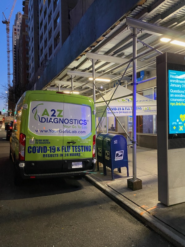 a2zDX's tweet photo. available everyday Upper East Side NY on 79th and 3rd. Look for the Big Green Van. 7am-5pm daily. Results in 24 hours or less. #covid_19 #covid #swabtest #ny #covid19testing #flu #quickresults #a2zdiagnostics https://t.co/PZH9fYvtrQ