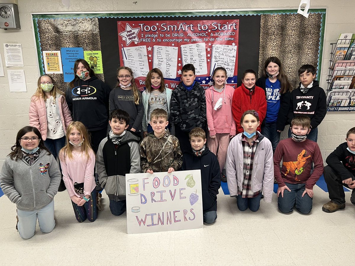 MESWV's tweet photo. @MESWV collected a total of 3,407 items for the food drive!! 🤩 Congrats to our 5th grader for collecting the most items and a special thanks to Mr. Porter, CIS, for organizing this event at MES. 🐯 https://t.co/6uOPjt0HH5