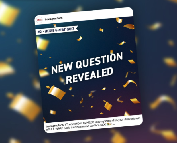 CPrintSourcing's tweet photo. [𝐉𝐄𝐔 𝐂𝐎𝐍𝐂𝐎𝐔𝐑𝐒] 𝐓𝐇𝐄 𝐆𝐑𝐄𝐀𝐓 𝐐𝐔𝐈𝐙 🎉
🏆 La récompense en jeu ? Une formation en total covering 
Pour participer : Suivre @hexisgraphics sur instagram et répondre correctement aux 6 questions 
Le gagnant sera tiré au sort le 24 décembre. 
https://t.co/cuBmPsa9vl https://t.co/alcuG97mvp