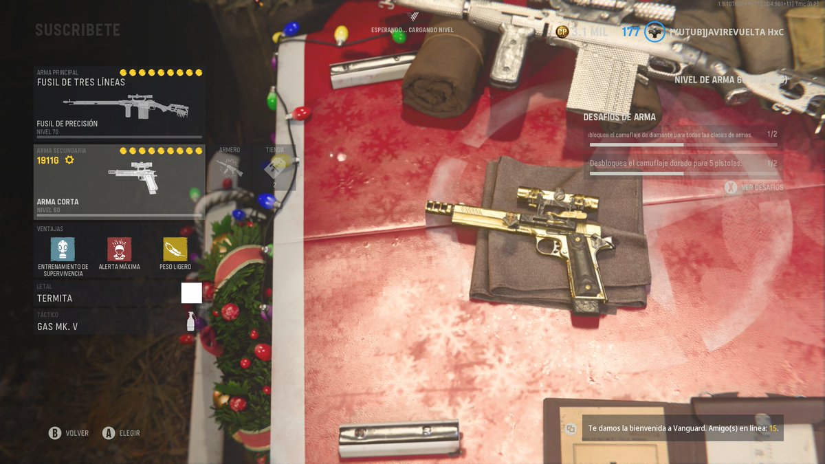 JavirevueltaH's tweet photo. 1911 GOLD Y EN BREVE OTRA!!🤩 #DvDGaming #CallofDutyVanguardXboxSeriesXS #XboxShare https://t.co/L5UYq7hDfe