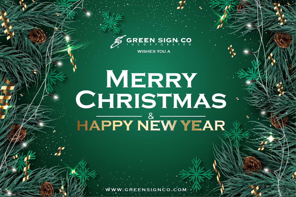 GreenSignCo's tweet photo. From our team to you, have a Merry Christmas and a Happy New Year! 

#christmas #holidays https://t.co/Q1YOcWuLRh