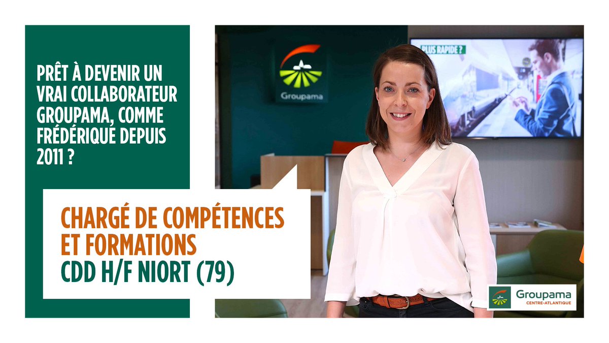 GroupamaCA's tweet photo. « Vous aurez un terrain de jeu riche et diversifié, des très beaux projets à conduire avec nos partenaires au sein d’une équipe RH où le collectif, l’accompagnement, les échanges, l’entraide s’illustrent au quotidien » dixit la Responsable Formation ➡ https://t.co/41OixBgGGt https://t.co/Wjjs5a9pb3