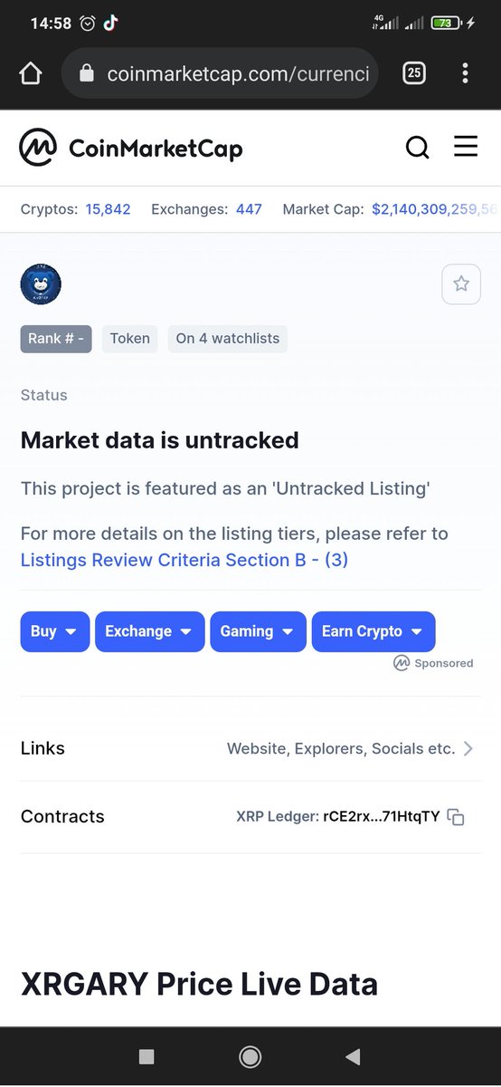 XRGARYCOIN's tweet photo. BOOM!!! XRGary has been listed on CoinMarketCap!!! Now is your turn to log in to CoinMarketCap and add XRGary to your watch list. Let the whole CoinMarketCap know that we are here and not going anywhere!!!
https://t.co/xHzlE13uKP https://t.co/dZq4qdQgoc