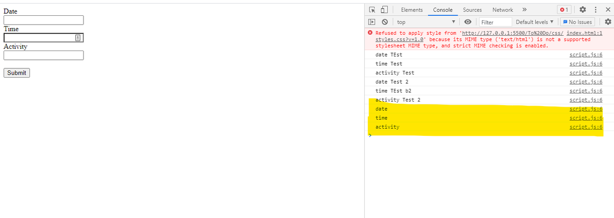 vtinterocc's tweet image. #day3 #100DaysOfCode github.com/ereynolds123/1… the to do app. Can anyone tell me why it is printing the name of the fields again?