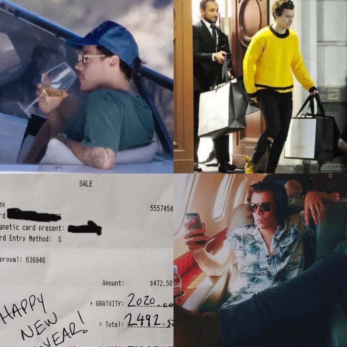 sunfflouwerry's tweet photo. we get it @harry_styles you're rich RICH https://t.co/IbzsZAZArT
