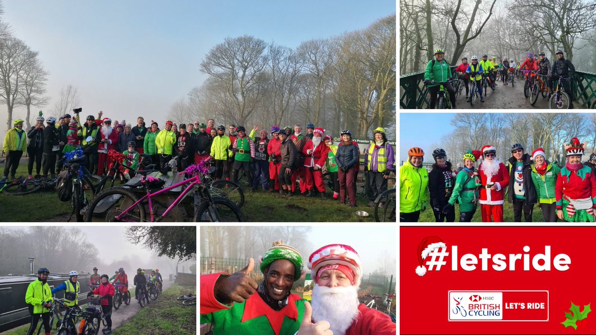 We had a fantastically festive set of 3 rides yesterday all meeting at the lovely Haigh Hall. Led by an incredible army of @letsrideuk Ride Leaders and rewarded with mince pies and mulled wine by @BewellW . A wonderful time was had by all! 🎅🎄🚲 #cycling #christmas