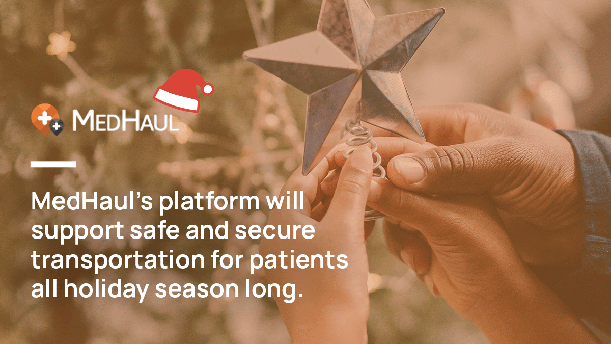 MedHaul's tweet photo. Loved by many. Chosen by you. MedHaul’s platform will support safe and secure transportation for patients all holiday season long.
#medhaul #nemt #patienttransportation #healthcare #healthequity #caremanagement https://t.co/YiRN9HzJbJ