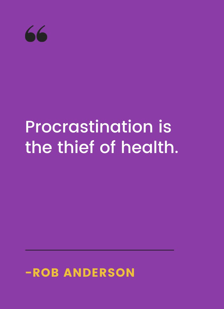I know it’s easy to do, but I’m challenging you to limit your procrastination as much as possible.