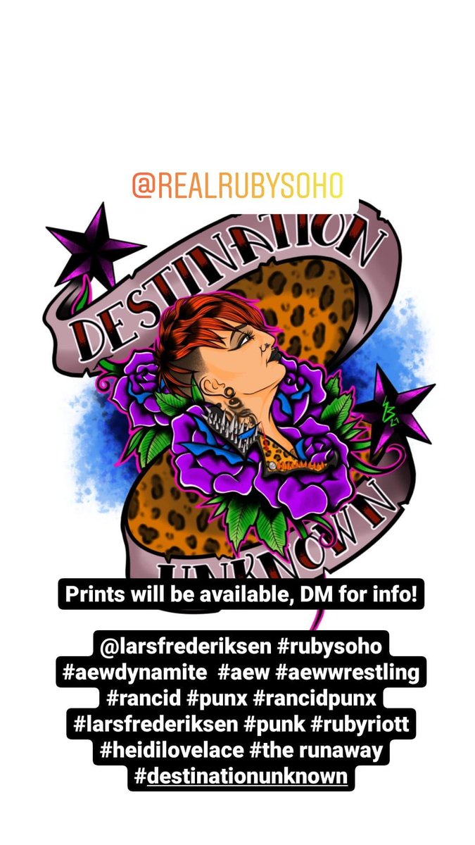 Scottys_Customs's tweet photo. After starting a couple of months ago &amp; things coming up, just got finished last night on #Therunaway @realrubysoho
Prints will be available, DM for info!
#rubysoho #aewdynamite  #aew #aewwrestling #rancid #punx #rancidpunx #larsfrederiksen #rubyriott #heidilovelace #therunaway https://t.co/MasoCKdQzU