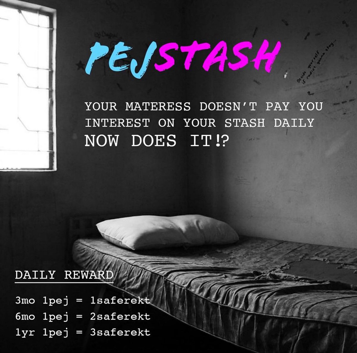 PejCoin's tweet photo. You can now earn passive daily rewards by staking $PEJ for SafeRekt coin (SREKT) 

Go to https://t.co/PuG5i6vLX3 through your MetaMask browser to connect to stake wallet 🦊

https://t.co/85g7b8UWtA

$mana $sand #Metaverse #decentraland https://t.co/857mufuhCX
