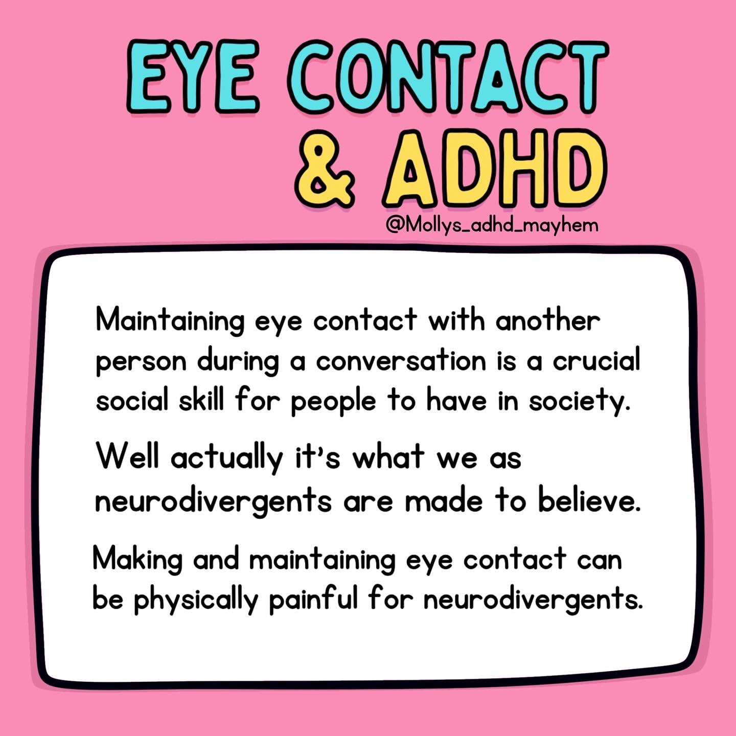 Why do people with ADHD struggle with eye contact?