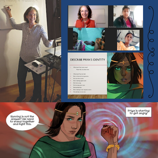 ELPrograms's tweet photo. #VirtualFellow Parmelee Welsh collaborated with the Indian Leadership Forum Against Trafficking to improve English language proficiency and build confidence among participants in advocacy activities that work to prevent human trafficking.
#onlineteaching #exchangeourworld https://t.co/GZCyHO9dB5