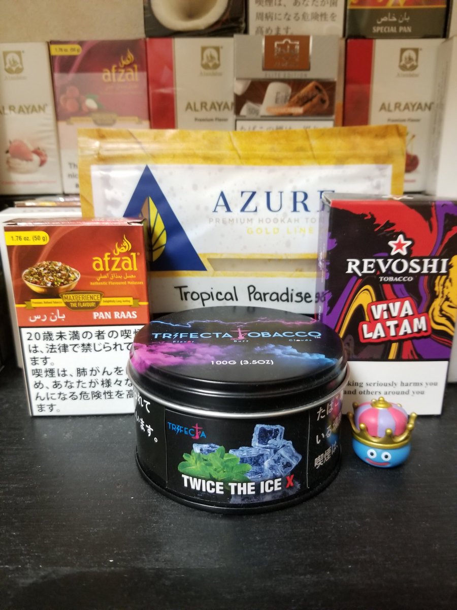 nori_tamasan's tweet photo. 本日の家シーシャ
パイナップルココナッツが
使いやすい ⭕
【⠀89点⠀】
PAN RAAS ×
Tropical Paradise ×
Viva LATAM × Ice X
( 4 3 2 1 )
🌬️ 730/1000
#勝手に1000本ノック
#勝手に点数
#今日のシーシャ
#今日のミックス
#afzal
#REVOSHI
#AZURE
#TRIFECTA https://t.co/FaRbnaTIZX