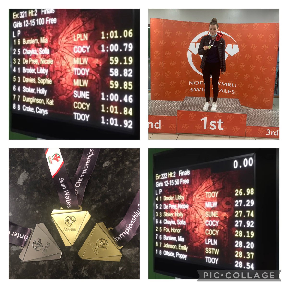 So proud of Libby becoming Welsh LC Champion in the 14/15 age group for the 50m and 100m freestyle. Unbelievable swims after a covid hit season. Thanks to all her coaches in getting her back to this level #hardworkpaysoff <a href="/TorfaenDolphins/">Torfaen Dolphins</a> <a href="/SwimWales/">Swim Wales</a> <a href="/caerleongirlspe/">Caerleongirlspe</a>