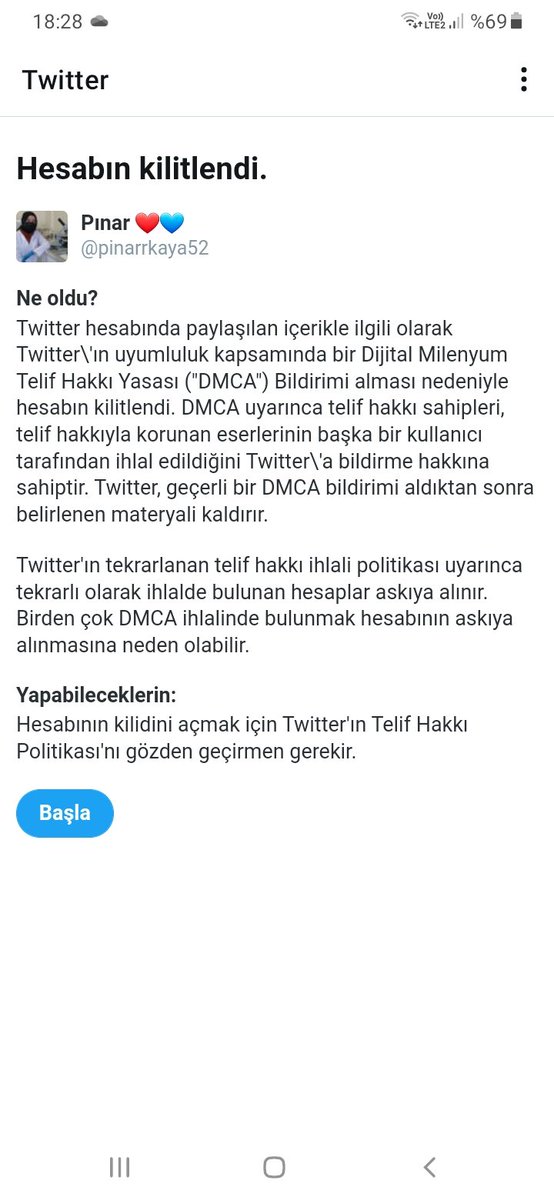 Hesabımı kimin şikayet ettiğini anlamamak imkansız. Düşman çok destek verin lütfen. 🙏
#Trabzonspor