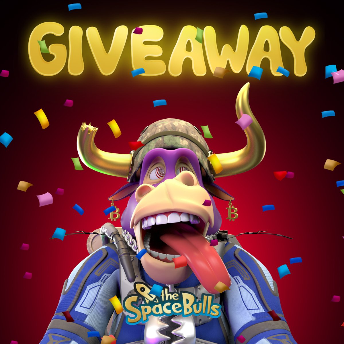 🔥 SPACEBULL NFT GIVEAWAY 🔥

We're hosting a GIVEAWAY for the next 48 hours! One lucky winner will get a SpaceBull NFT for FREE on launch!

How to win? 🍀

1⃣ Follow <a href="/TheSpaceBulls/">The SpaceBulls NFT 🚀</a>
2️⃣ RETWEET &amp; TAG 5 FRIENDS!
3️⃣ Join TheSpaceBulls on Discord! (link in bio)

⌛ Ends in 48 hours!