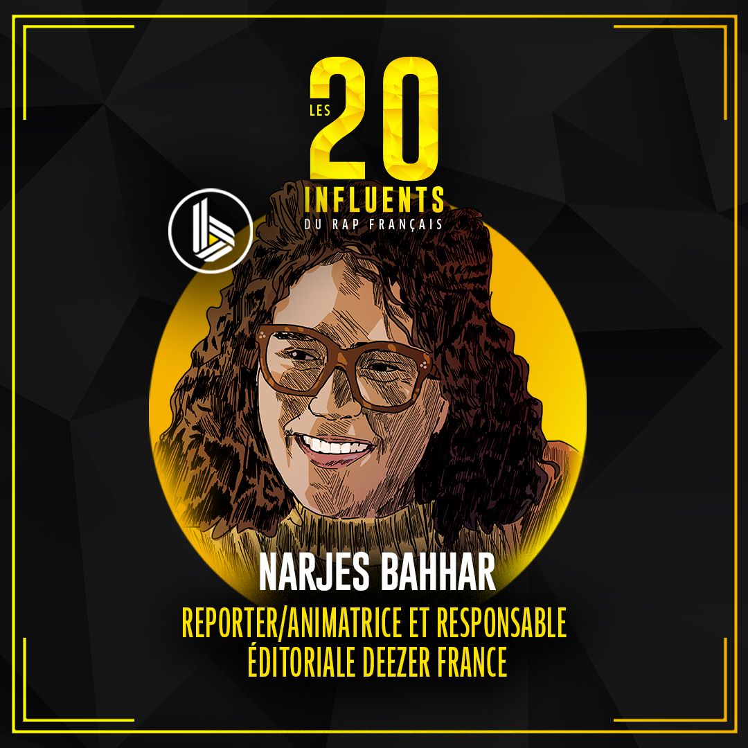 narjesbahhar's tweet photo. Je suis très honorée de figurer dans « Les 20 influents du rap français » de @booska_p cette année. Un média qui contribue à écrire jour après jour des chapitres de l'histoire du rap français 🌞 à lui donner ses lettres de noblesses ❤️ https://t.co/7QJPgcv49X