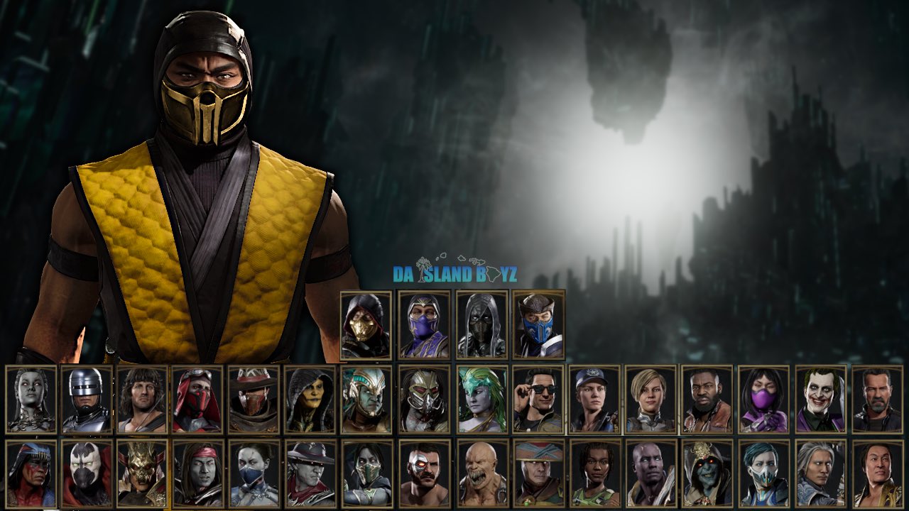 Mortal Kombat 11 character select screen, but it's MKX style - a fan UI  design I made : r/MortalKombat