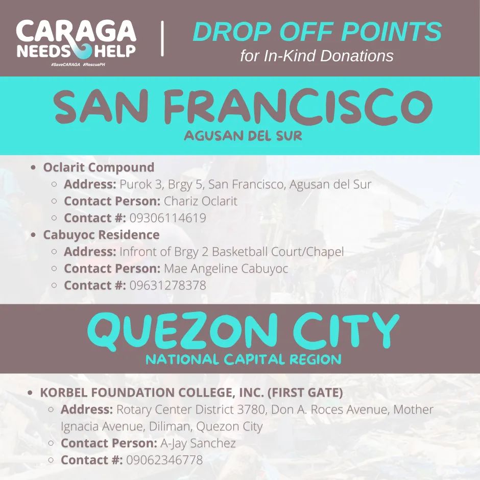 Yveb17's tweet photo. #CaragaNeedsHelp
#OdettePH
#OdettePHRelief https://t.co/yNKowTyeB0
