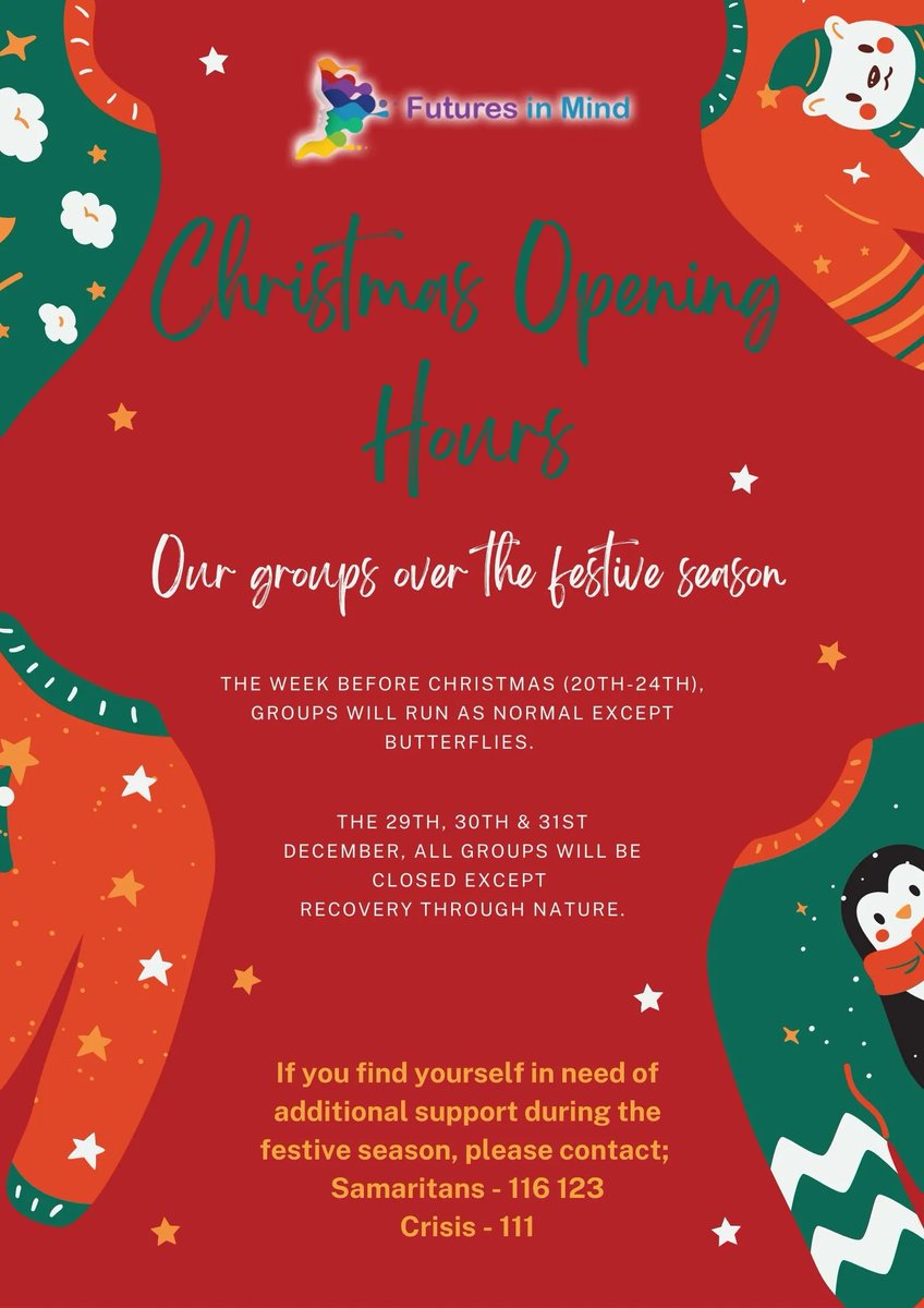 Not long now...Christmas is just around the corner! 

Here are our opening hours over the festive season 🎄🙌