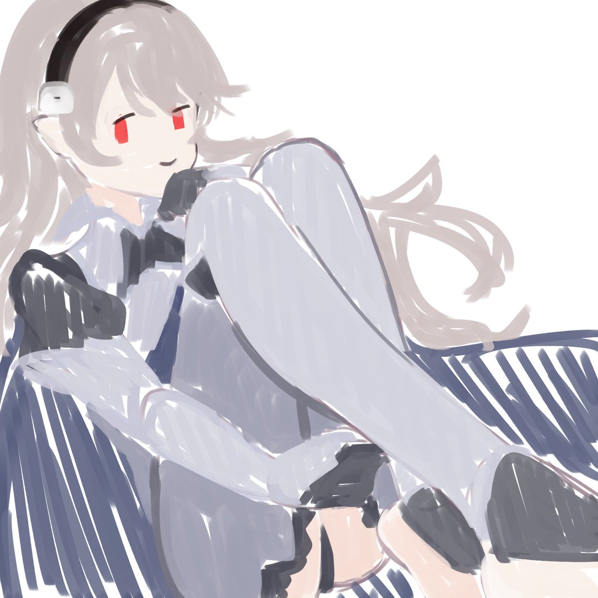 # 4人でラフ下書き線画塗りを交換して絵を完成させる
自分の担当したものです!マイユニ組大好き楽しかった～! 