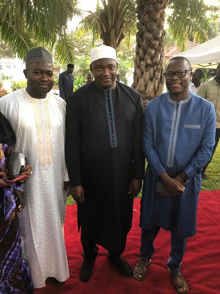 ColleySaihou's tweet photo. Celebration Lunch at State house with H.E President Barrow and dignitaries. In the Pictures, Honourable Suntou Touray and Brother Sulayman Camara.
NPP is blessed with great Minds. https://t.co/ZLRAnWLg9P