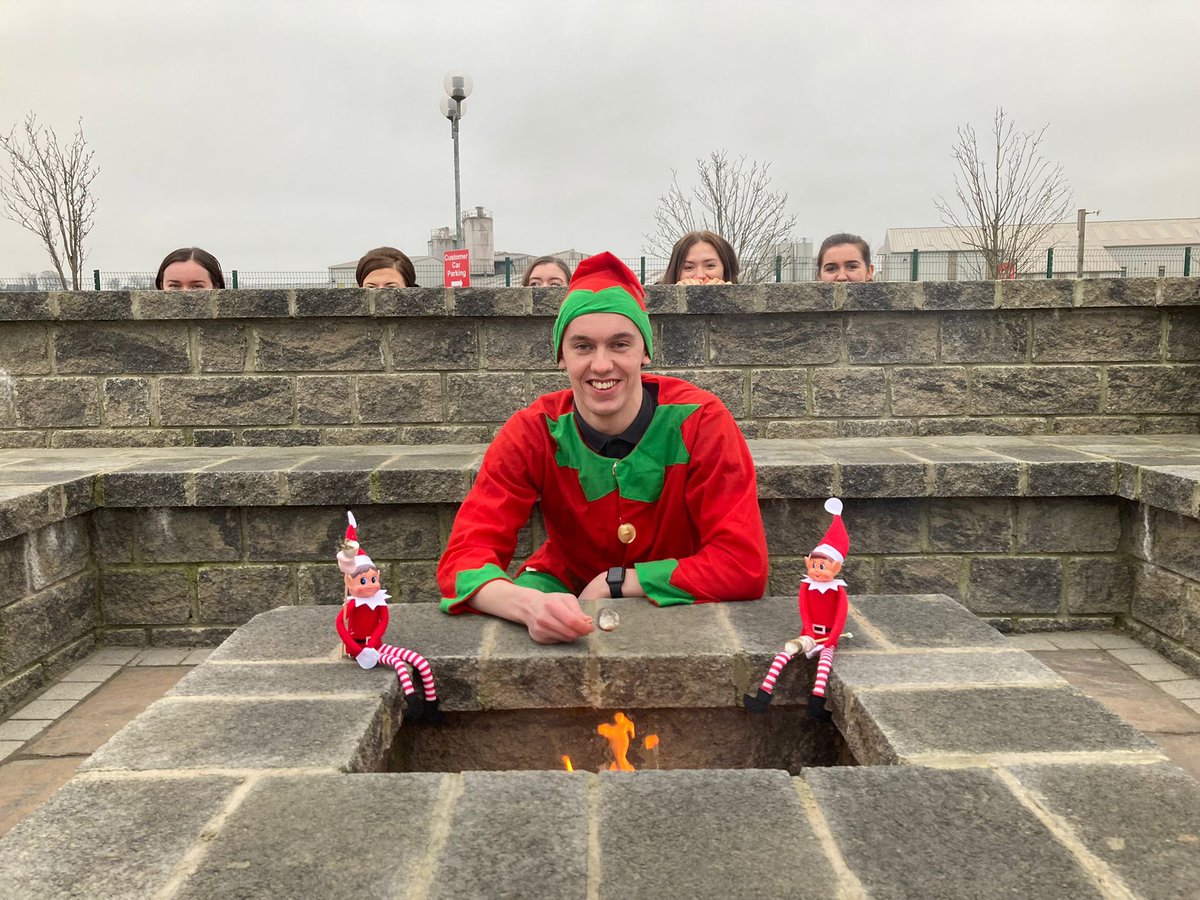davyt2908's tweet photo. The Consumer Sales Team spying on these naughty elves who lit a fire at the @Tobermore Paving Centre to toast their marshmallows 👀 🔥 
#TeamTobermore
#FestiveUpWeek
#ElfOnTheShelf https://t.co/agEmE9pOLE