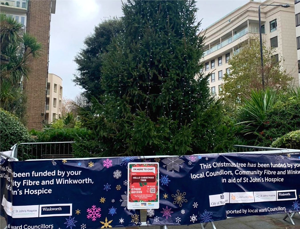 Say hello to our talking Christmas Tree! 👋

If you'd like to join in the fun &amp; share your thoughts with <a href="/CityWestminster/">Westminster City Council</a>, please go and find our interactive object in St Johns Wood!🎄

For more info please email: contact@hlp.city

#Westminster #TechForAll #GovTech #CivicTech #AI