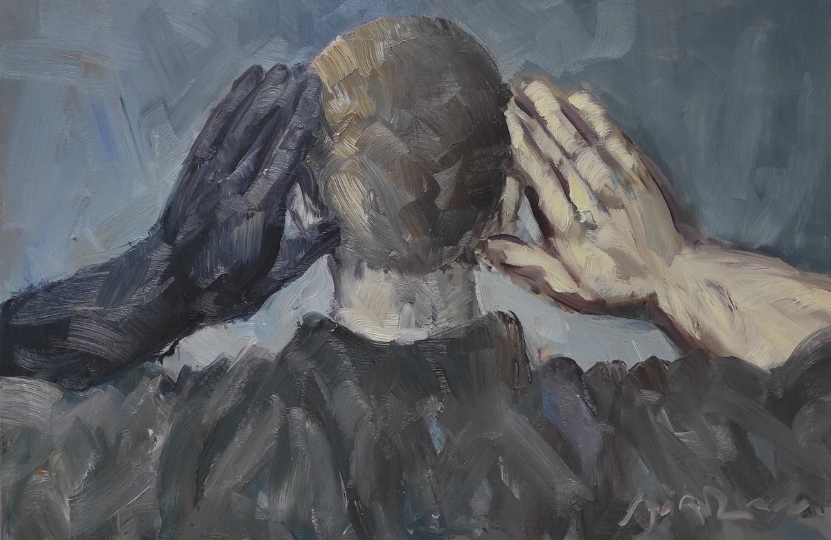 barsancornel's tweet photo. "LISTEN !" - huile sur toile , 70x100cm https://t.co/3etmt8xu96
