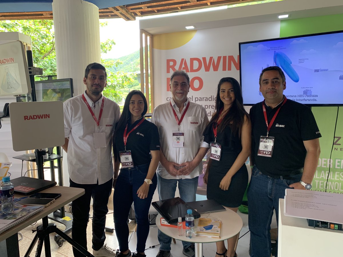 radwin's tweet photo. RADWIN team introduces NEO to ISP's at Expo ISP Colombia.
#ExpoISP #NEO #fixedwirelessaccess https://t.co/0m2PIpg28d