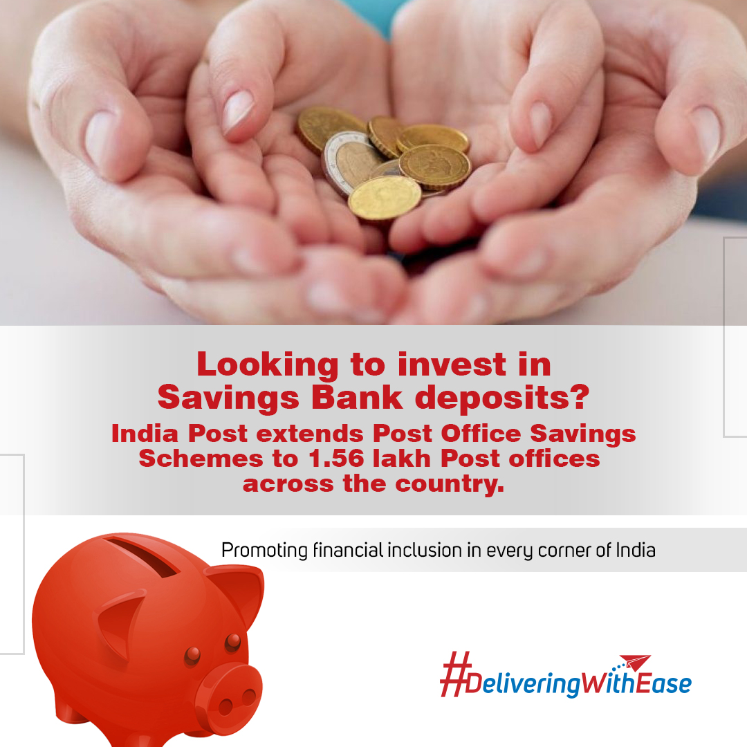 IndiaPostOffice's tweet photo. भारतीय डाक,1.56 लाख डाकघरों के माध्यम से डाकघर बचत योजनाओं की सुविधा मुहैया करा कर वित्तीय समावेशन को बढ़ावा दे रहा है।
#GoodGovernanceWeek #PrashasanGaonKiAur #AmritMahotsav #DeliveringWithEase https://t.co/TotwlzDPJE