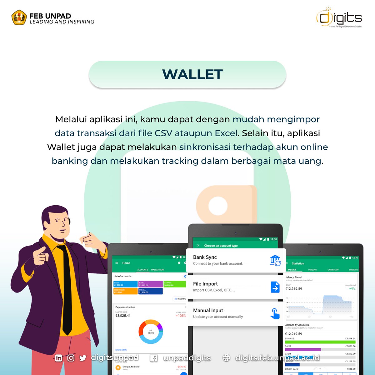 digitsunpad's tweet photo. Biasanya, di akhir tahun seperti ini banyak banget tawaran tawaran menggiurkan seperti pengeluaran liburan, pesta, promo belanja, dan masih banyak lagi.

Dan yang umumnya terjadi adalah kita tergiur dan menghabiskan uang tanpa ada pencatatan dan pengelolaan keuangan yang jelas. https://t.co/00QcEFOQHu
