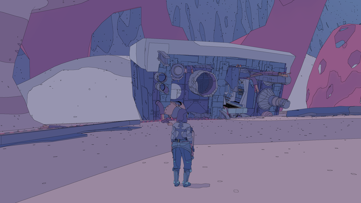 daankei99's tweet image. I love this game is a completely faithful realization of the comic world of Moebius.