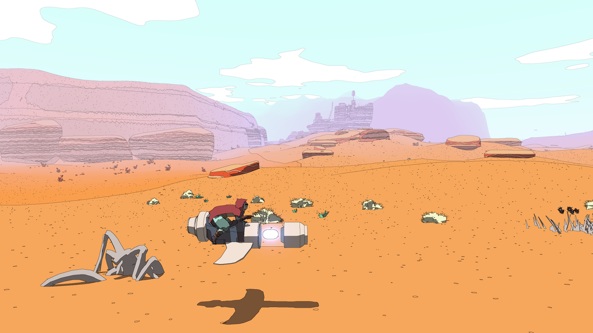 daankei99's tweet image. I love this game is a completely faithful realization of the comic world of Moebius.