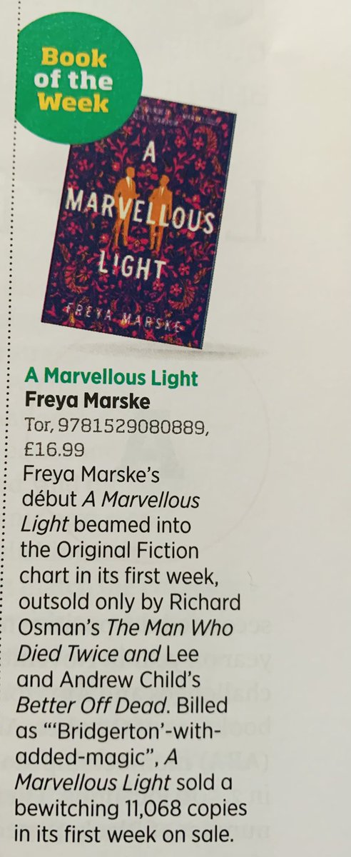 BlackCrow_PR's tweet photo. #amarvellouslight is Book of the Week! @thebookseller 🎉🎉🎉 https://t.co/5LtgQlCRe0