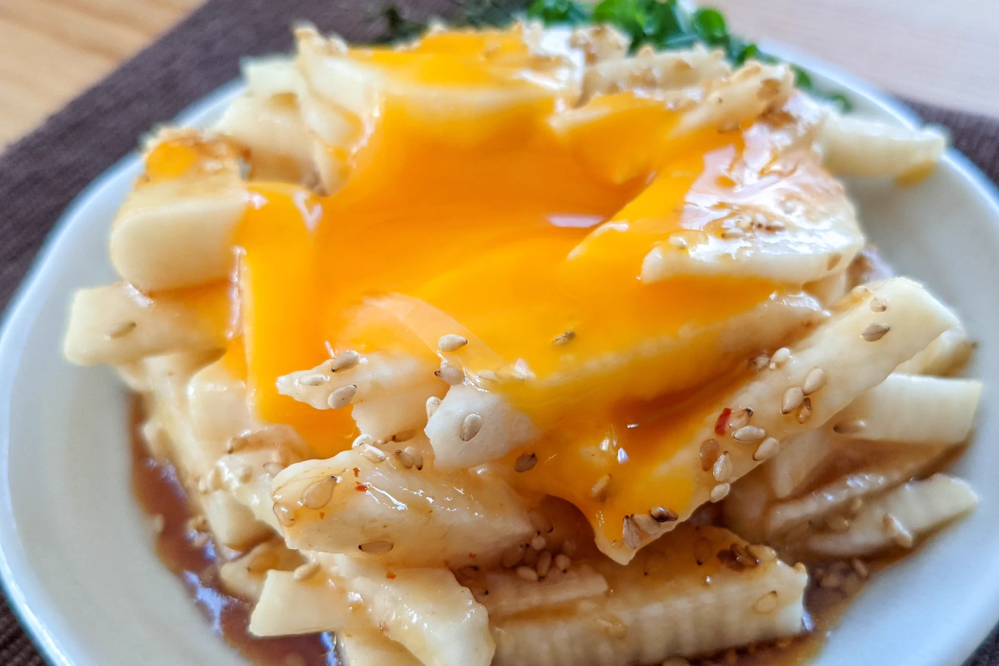 悪魔的に美味しい長芋のユッケ風！シャキシャキ食感が好きな方は是非