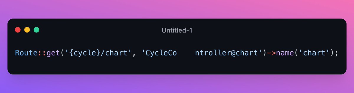 4unkur's tweet image. Another pro of using new Laravel route declaration: CycleCo    ntroller::class - would've given an error immediately, with old syntax you get an error only at a runtime unless you have test coverage.
Accidentally pressed tab key and committed the changes afterward