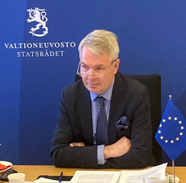 FM <a href="/Haavisto/">Pekka Haavisto</a>: Last virtual meeting with my Nordic colleagues during Finnish N5 presidency. Good discussions on many topical issues. 
Thank you for another year of good Nordic cooperation! 🇫🇮🇸🇪🇳🇴🇩🇰🇮🇸