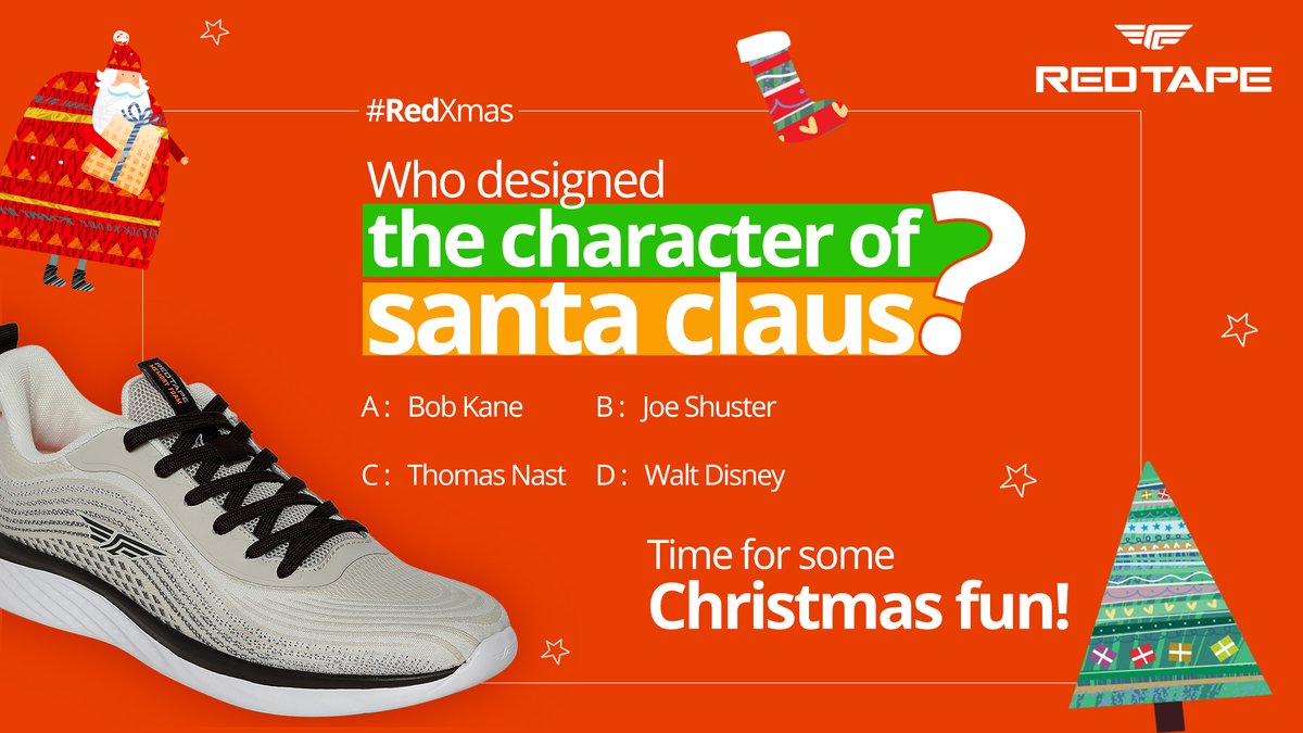 RedTapeindia's tweet photo. Time for some Christmas fun!

Guess the mastermind behind everyone’s favourite Santa Claus &amp; win exclusive hampers from #RedTape. Write your answer in the comment box.

Your time starts now!

 #redtapeshoes #redtapeindia #25yearsred #contest #contestalert #comment #quiz https://t.co/VgpACn19hl