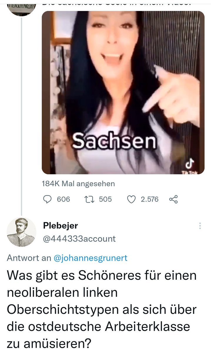 EchteLinke's tweet photo. Möchtegerninfluencerin und bekennende AfD-Wählerin ist halt ostdeutsche Arbeiterklasse. Linke dagegen sind ja nur neoliberale Oberschicht.
#Arbeiterklasse #Proletariat #triene @johannesgrunert https://t.co/IrLgyb2dxR